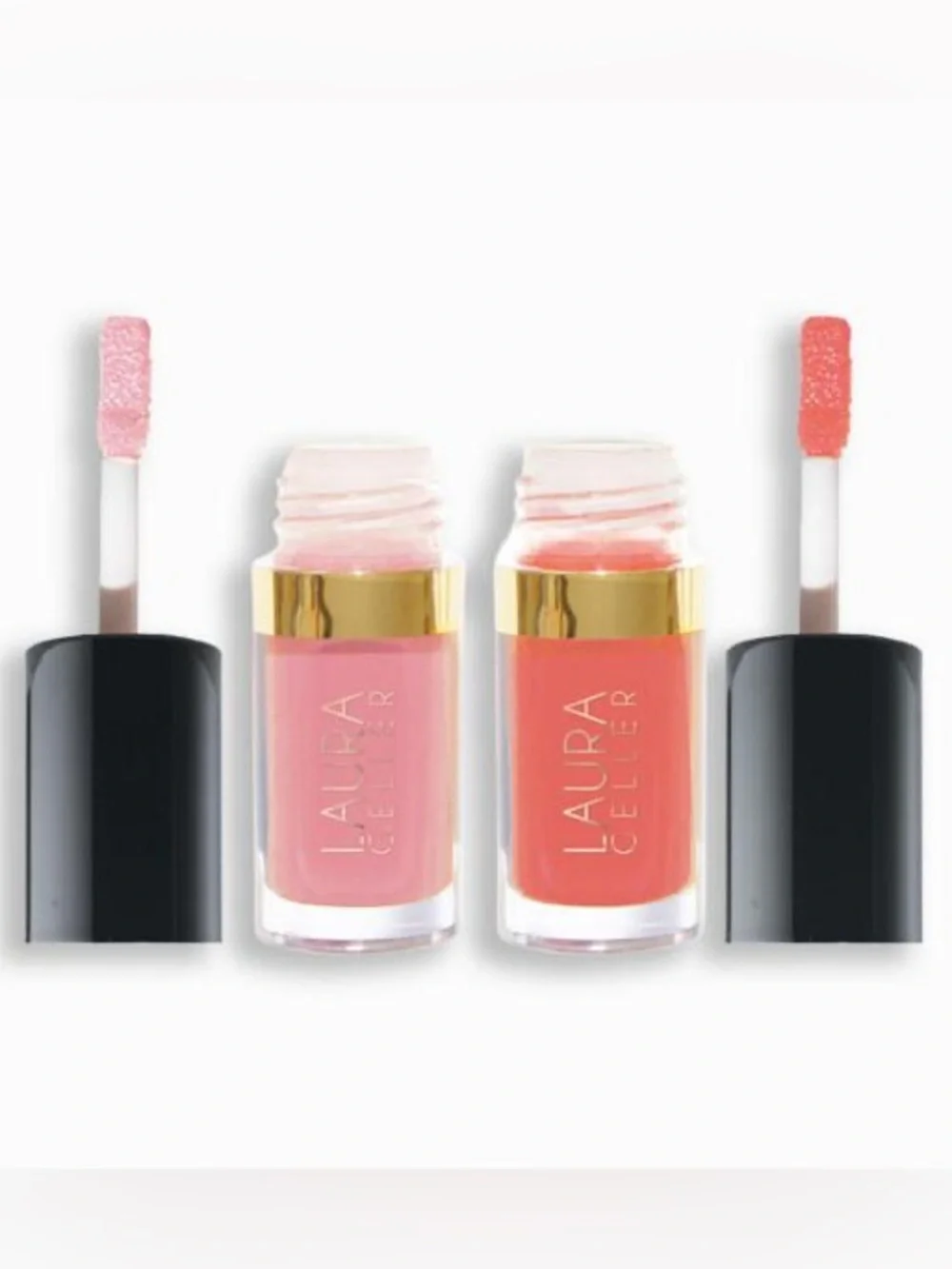 Laura Geller Treat-N-Go Tinted Lip Oil Duo — Rose Pink Shades- NWT